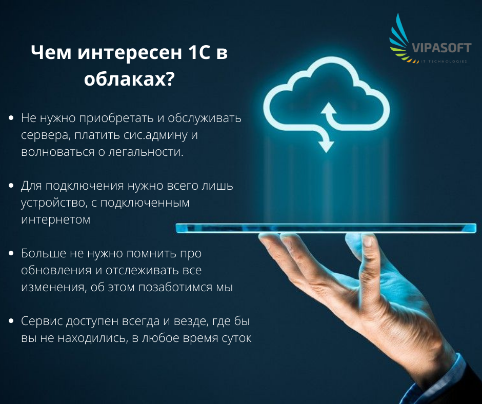 1С в облаках — бизнес на расстоянии вытянутой руки, где бы вы ни находились!